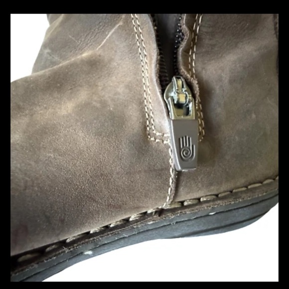 Teva Tonalea Boots Sherpa Lined Size 8 Brown Leather Waterproof Side Zip 4327 - Picture 10 of 15